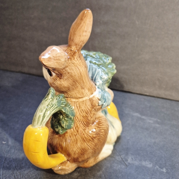 FITZ FLOYD Garden Rabbit Vegetable Teapot Omnibus  New Open Box - Picture 4 of 10